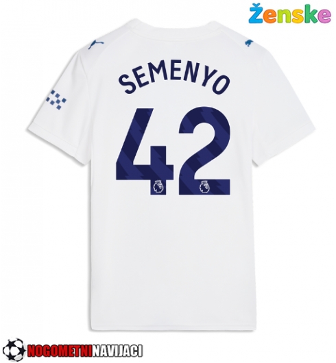 Ženske Nogometnih dresov Manchester City Antoine Semenyo #42 Tretji 2026-27 Kratki rokavi Ženske Nogometnih dresov Manchester City Antoine Semenyo #42 Tretji 2026-27 Kratki rokavi